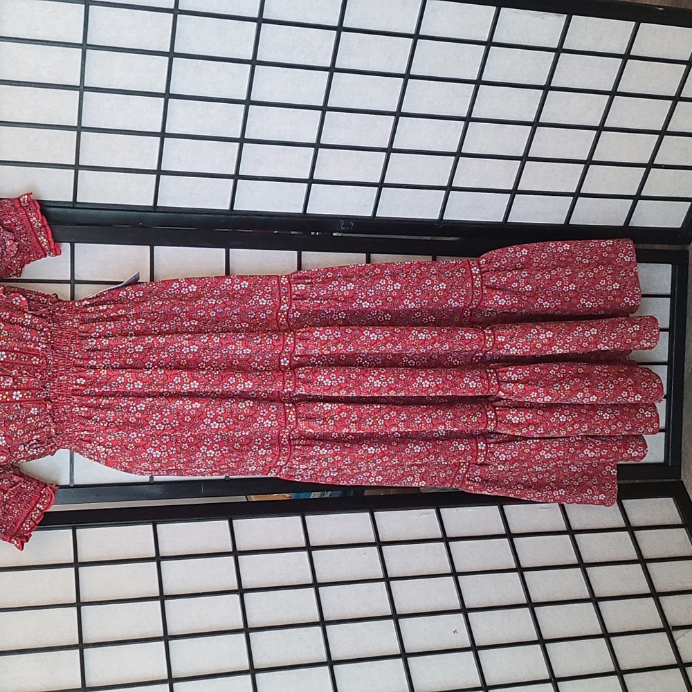 NWT Max Studio Red Ruffled Maxi Dress sz XS/S - Picture 2 of 11
